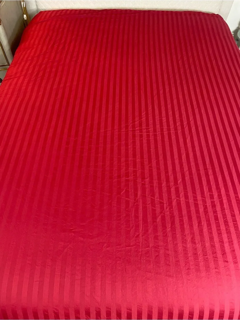 Wamsutta Red Striped Duvet Cover Damask